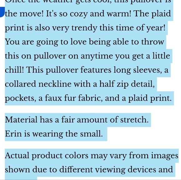 Sherpa zipup pull over. - Picture 7 of 7